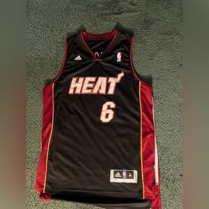 LeBron James Miami Heat #6 Black Away Jersey Men’s Medium